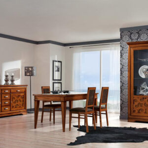 sala da pranzo legno massello intagli rilievo offerta modello pisa oliè